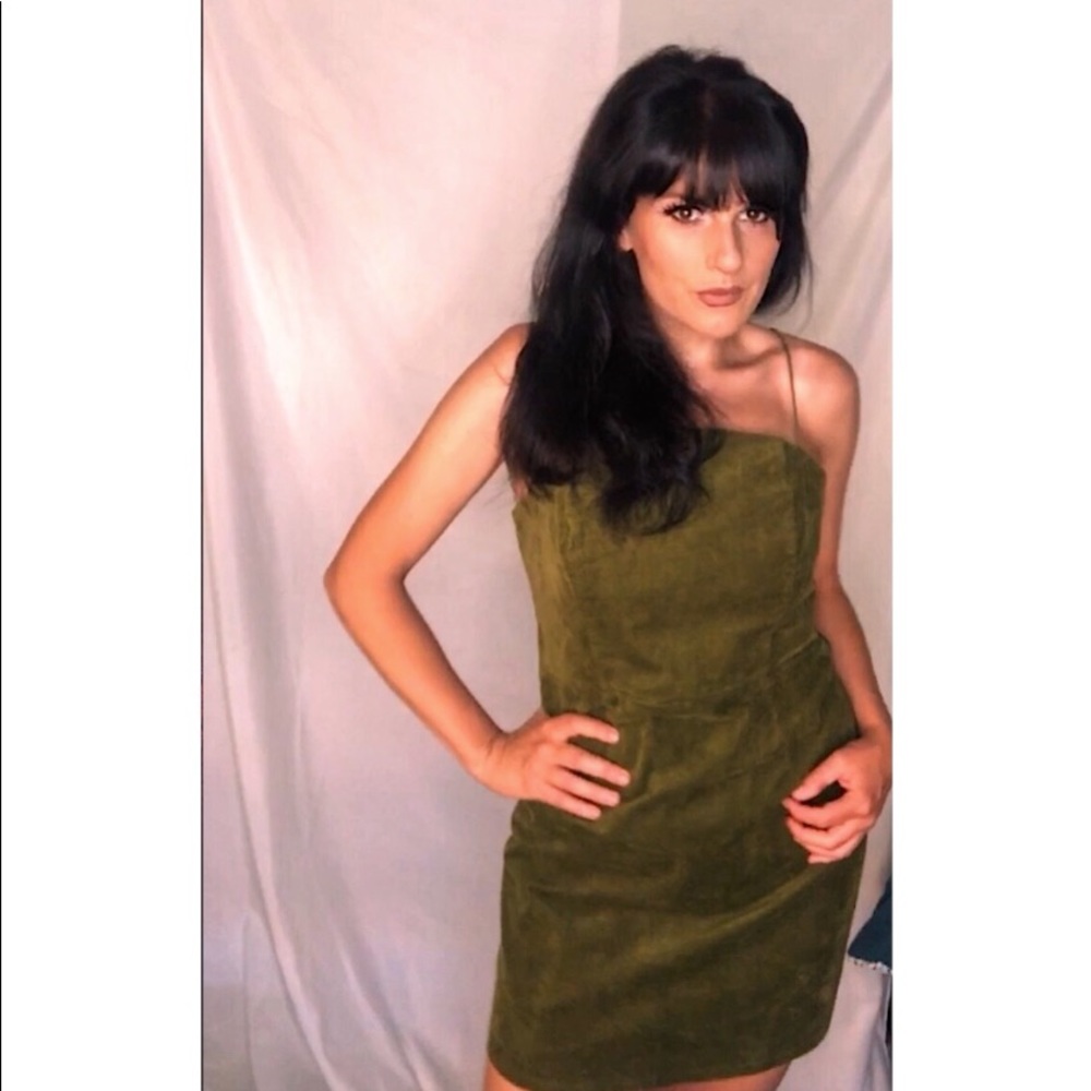 Green Corduroy Dress